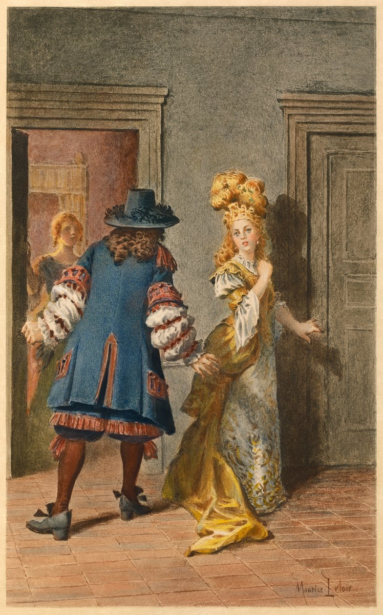 Moliere , Armande és Madeleine Bejart (illusztráció) alkotó: Maurice Leloir