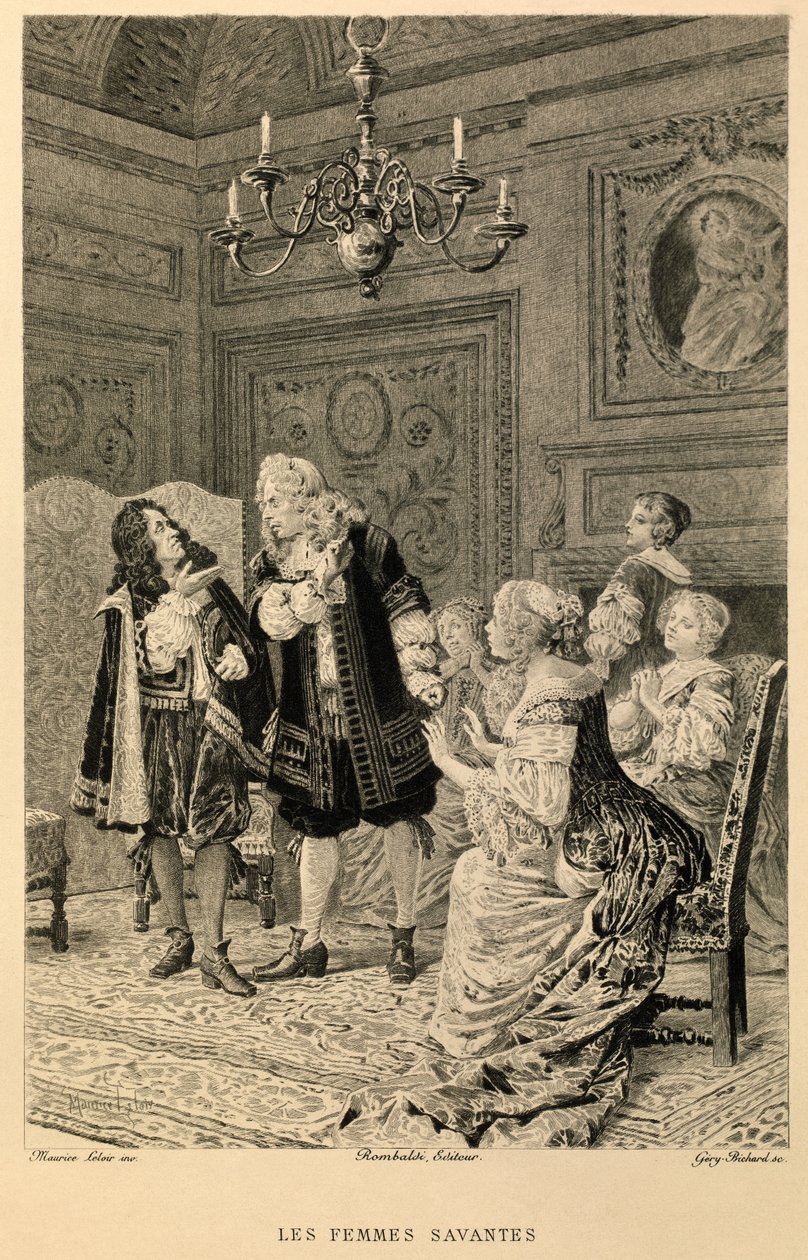 Moliere Femmes Savantes című művei alkotó: Maurice Leloir