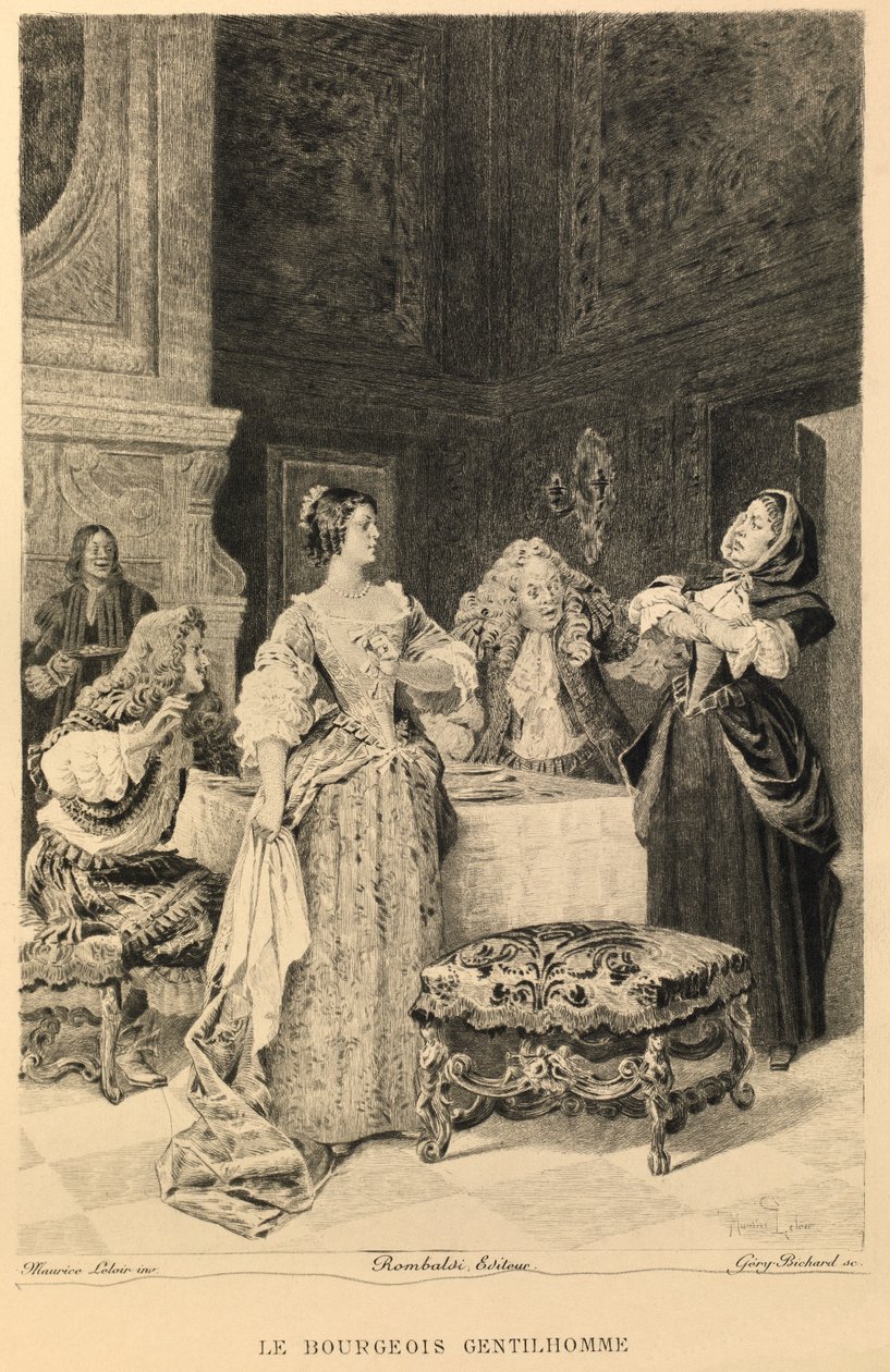 Moliere Le bourgeois gentilhomme című darabja alkotó: Maurice Leloir