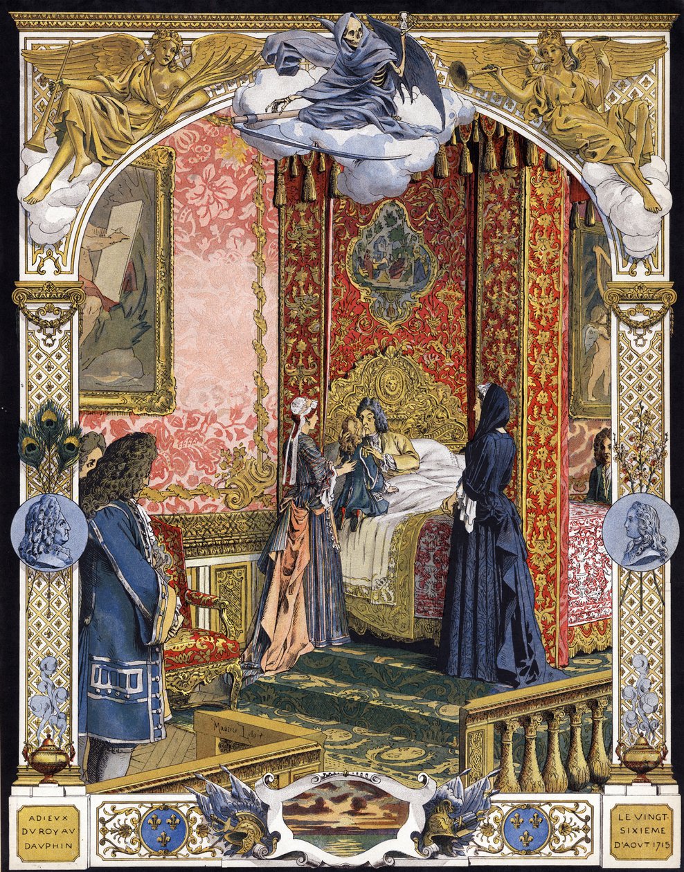 Bemutatója a házvezetőnője, Madame de Ventadour (Charlotte de la Mothe Houdancourt) alkotó: Maurice Leloir