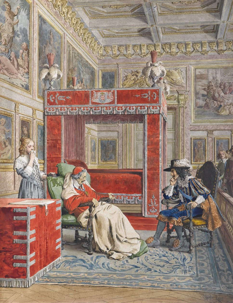 Richelieu halála, c. 1900. alkotó: Maurice Leloir