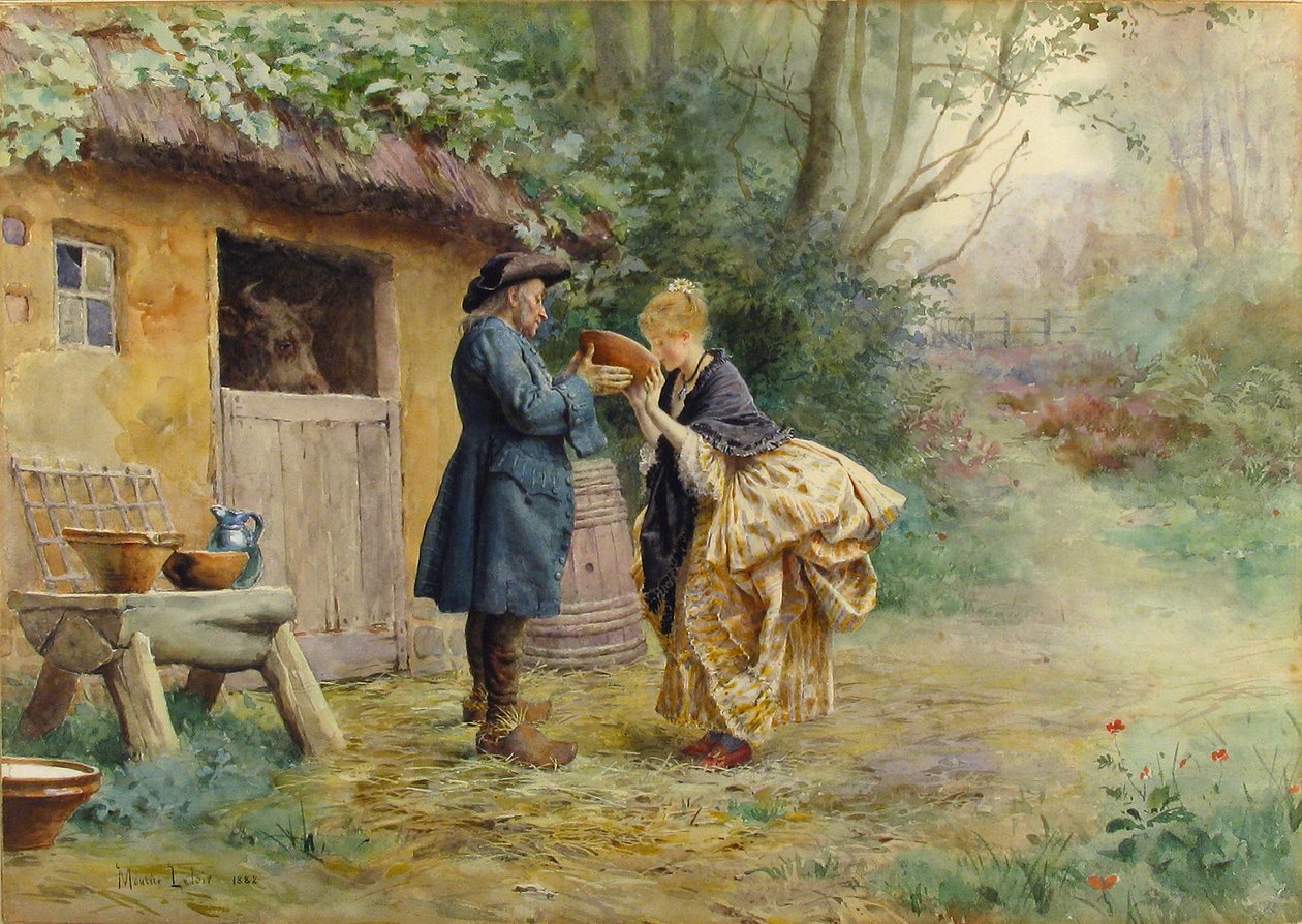 A tejital, 1882. alkotó: Maurice Leloir