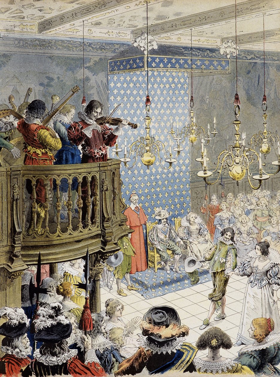 A labda a pályán (XIII. Lajos alatt) – Maurice Leloir „” Richelieu” című művében. alkotó: Maurice Leloir