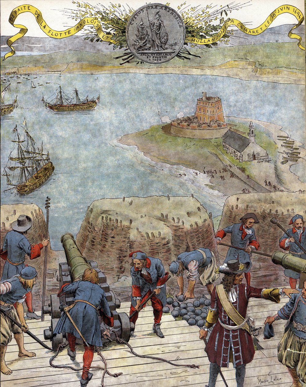 Augsburgi Liga háborúja: az angol és a holland flották veresége Camaret előtt (camaret-i csata), június 18. alkotó: Maurice Leloir
