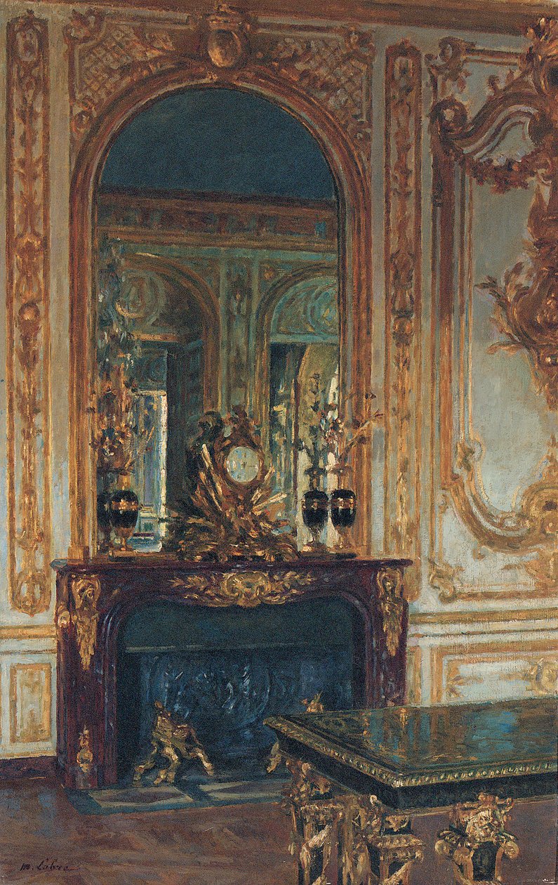 Versailles belső képe (olaj, vászon) alkotó: Maurice Lobre
