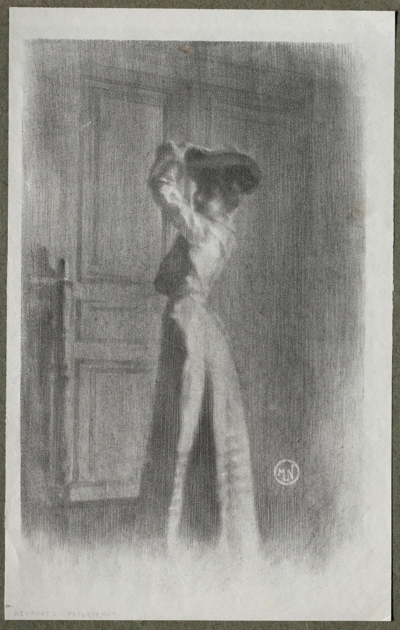 Divatos nő, c. 1900. alkotó: Maurice Louis Henri Neumont