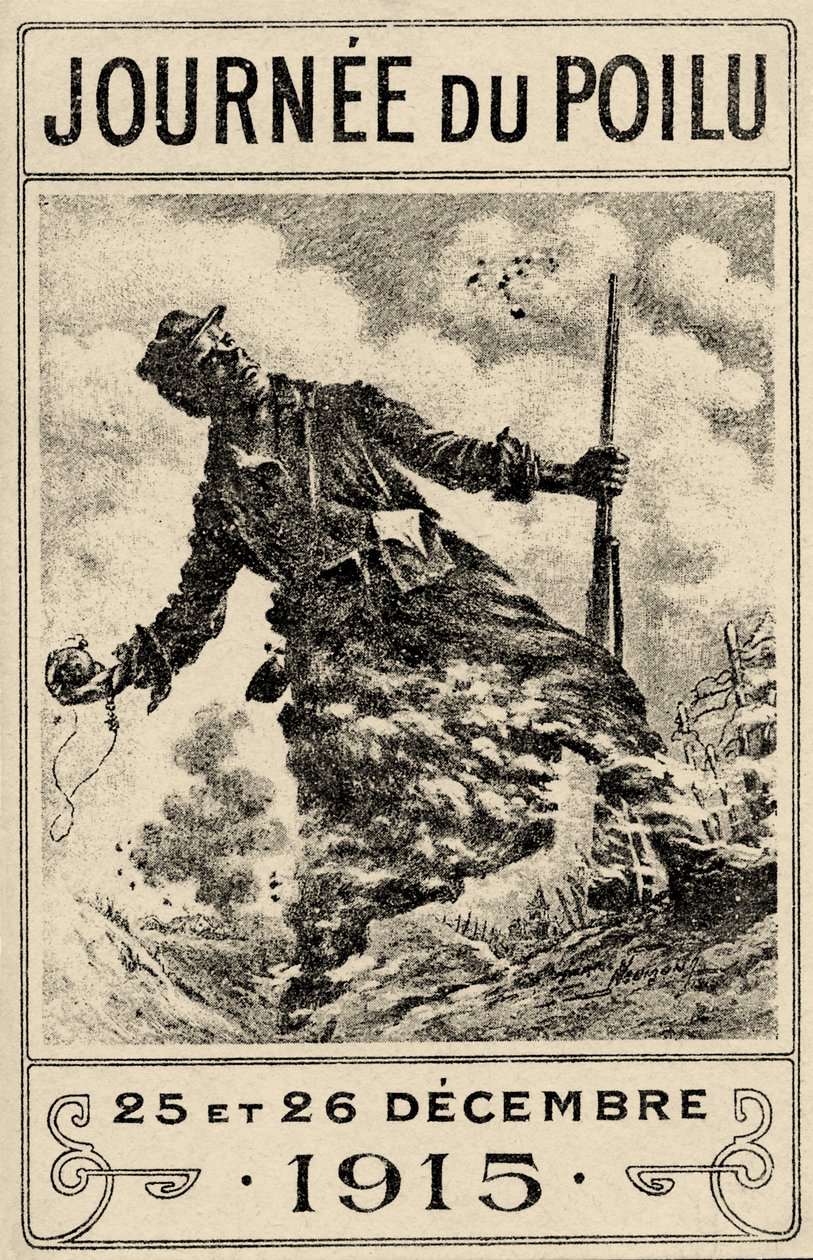 világháborús francia propagandaplakát "Hajas nap". 1915. december 25. és 26.", kiad. 1915 (színes litó) alkotó: Maurice Louis Henri Neumont