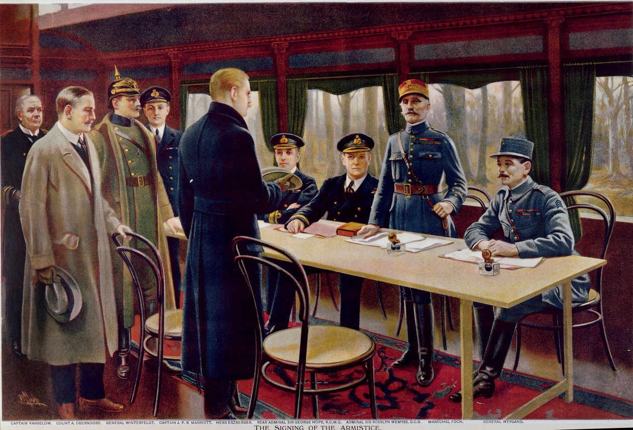 A fegyverszünet aláírása 1918. november 11-én 5 órakor. alkotó: Maurice Pillard Verneuil