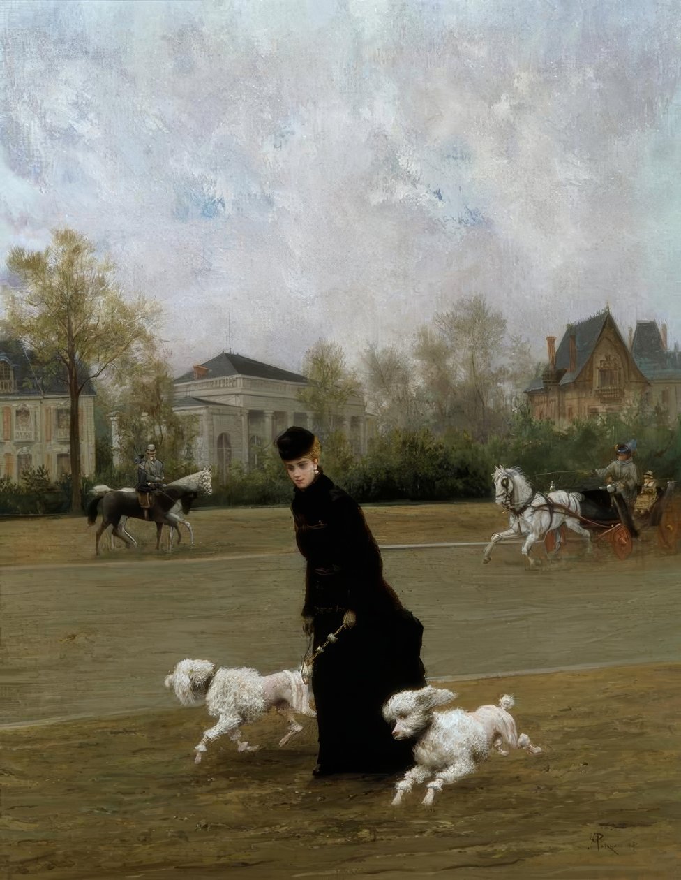 M. Poirson, Elegante au Bois de Boulogne, Párizs / Gem., 1877 alkotó: Maurice Poirson