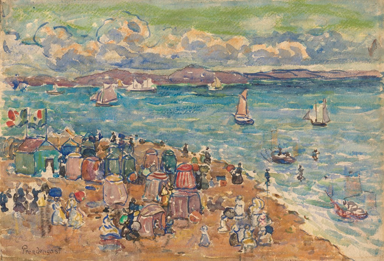 Tengerparti jelenet, Saint-Malo alkotó: Maurice Prendergast