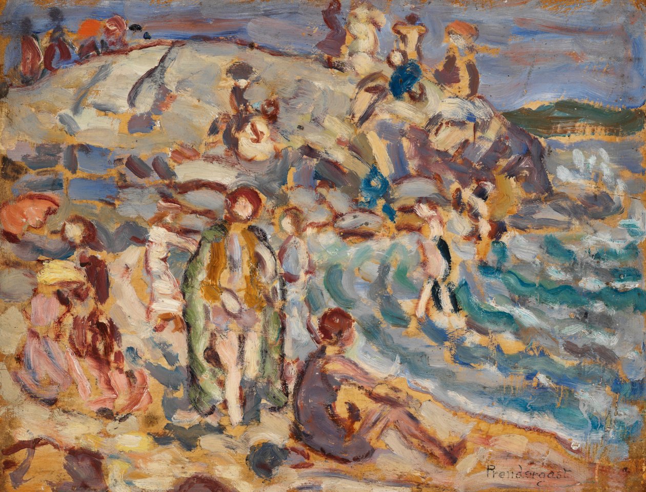 Beach Scene és Hill alkotó: Maurice Prendergast