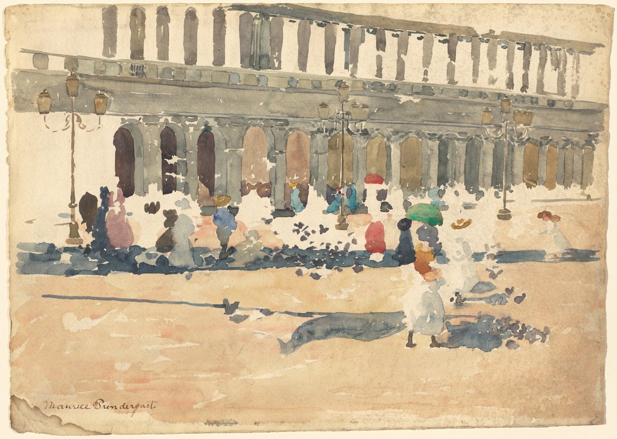 A velencei Caffè Florian alkotó: Maurice Prendergast