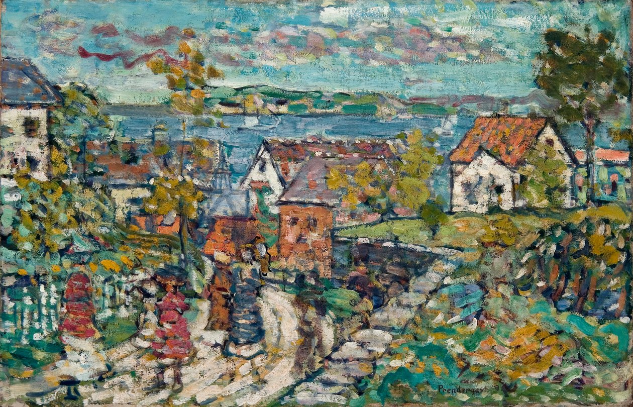 Táj (út és város) alkotó: Maurice Prendergast