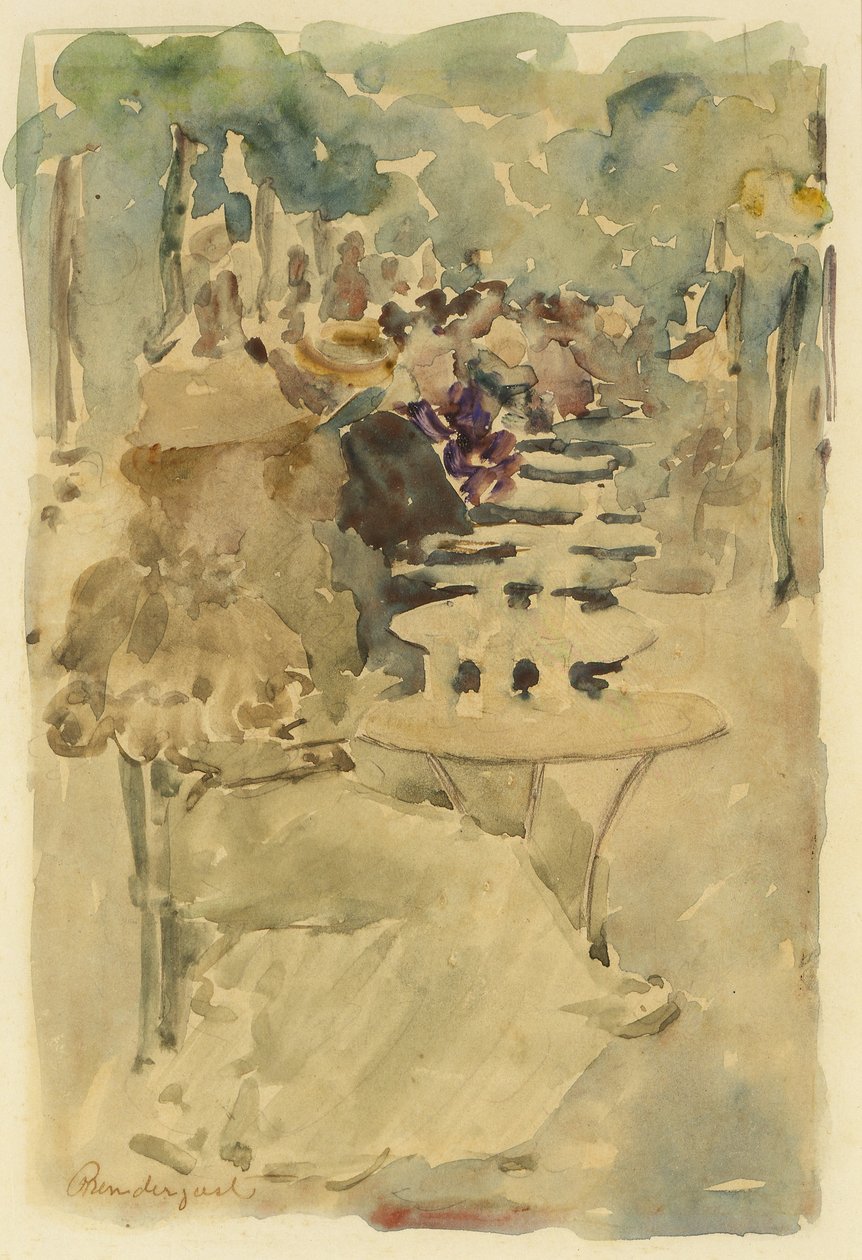Kültéri kávézó alkotó: Maurice Prendergast