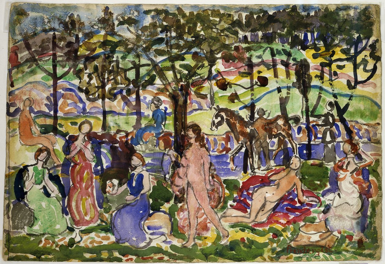 Park jelenet alkotó: Maurice Prendergast