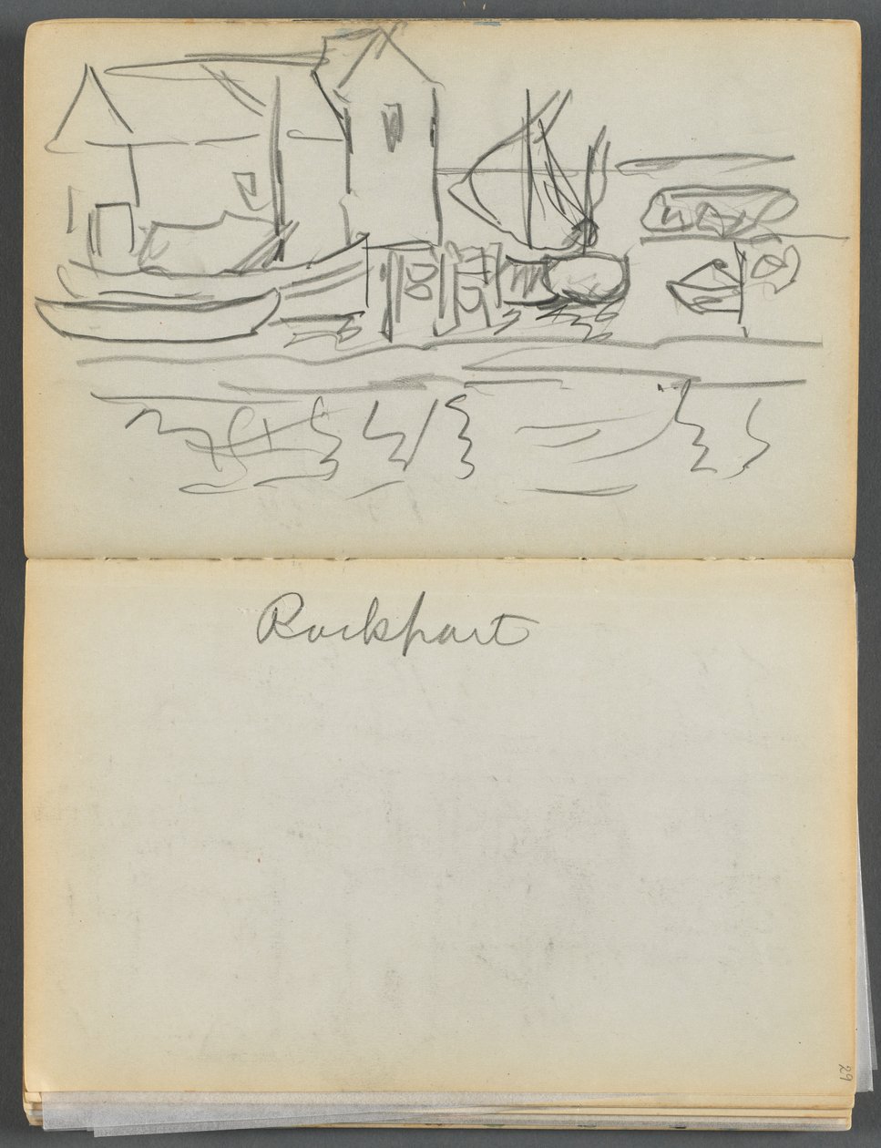 Vázlatkönyv- The Granite Shore Hotel, Rockport, 028. és 29. oldal: "Rockport" alkotó: Maurice Prendergast
