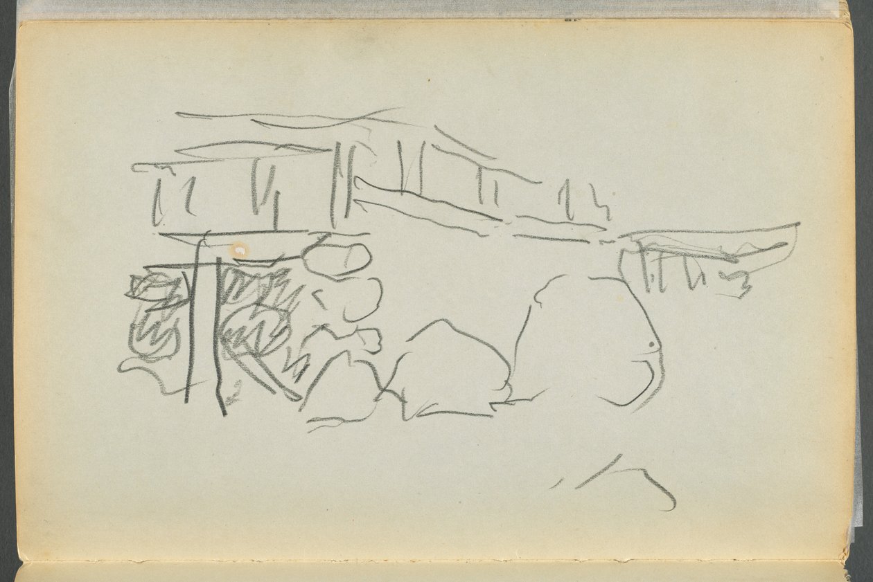 Vázlatkönyv - The Granite Shore Hotel, Rockport, 178. oldal: Kerítés alkotó: Maurice Prendergast