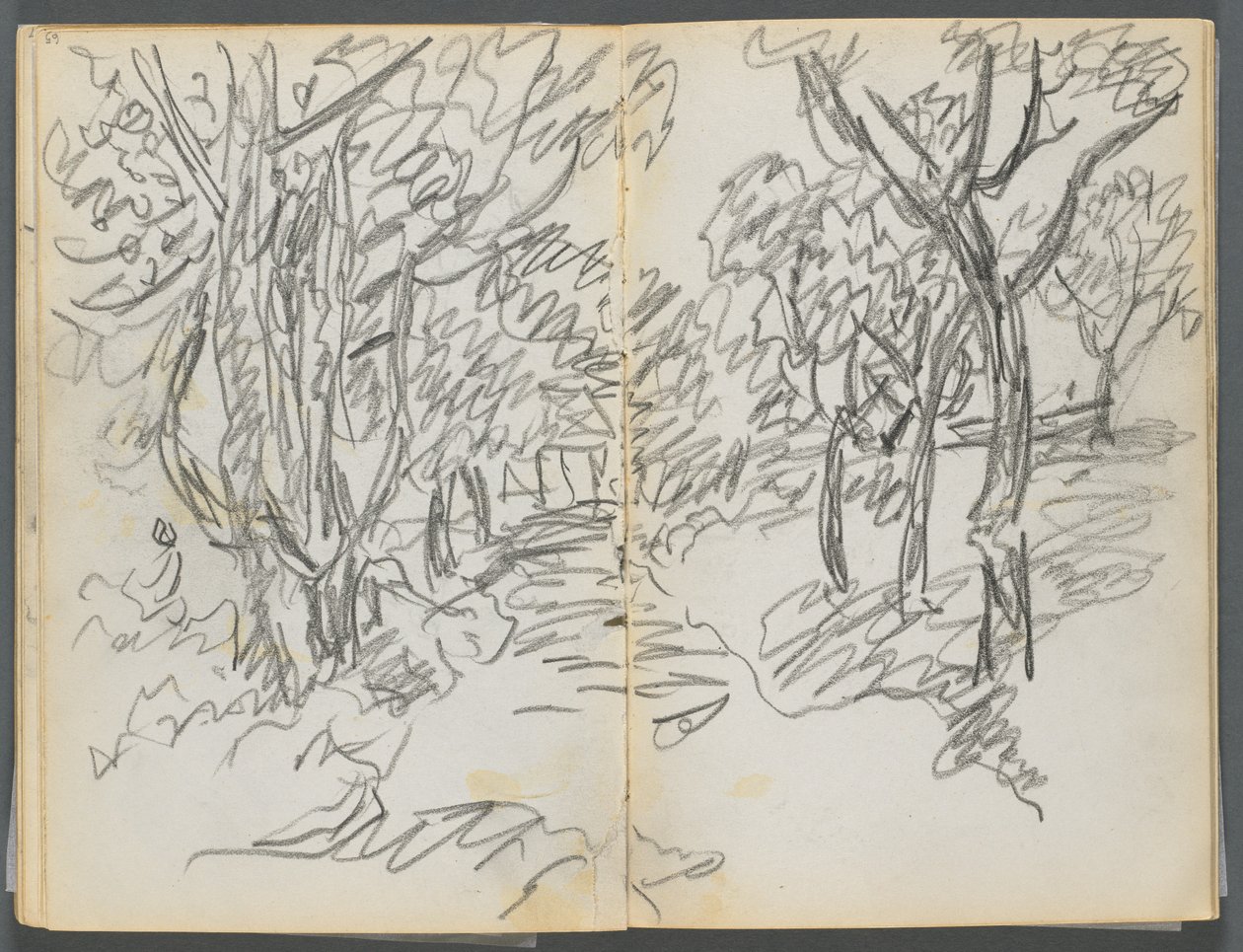 Vázlatfüzet, The Dells, 127. szám, 064. és 65. oldal: Tájkép alkotó: Maurice Prendergast