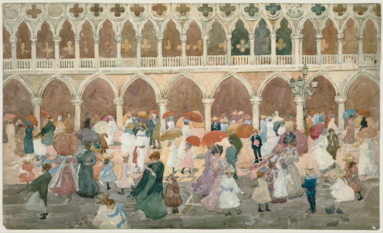 Napfény a Piazzettán alkotó: Maurice Prendergast