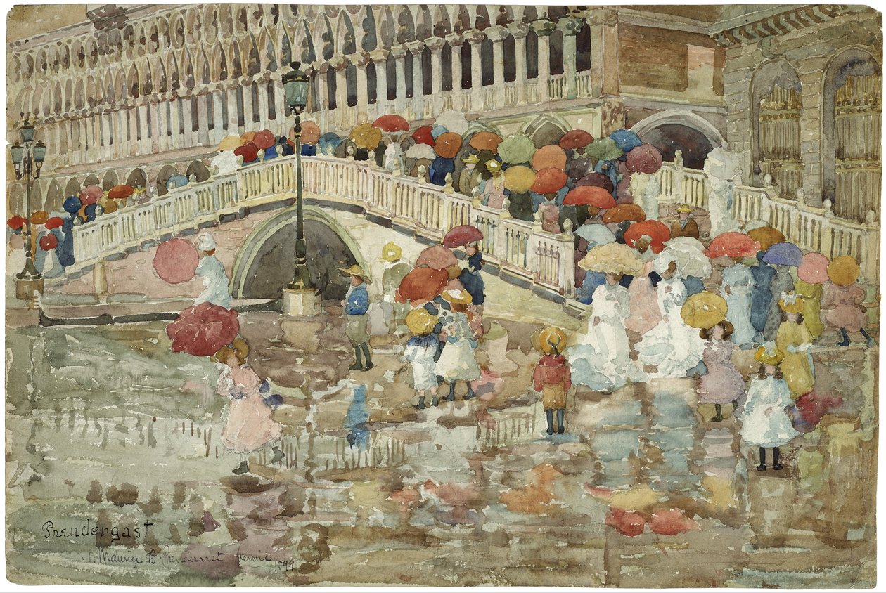 Esernyők az esőben alkotó: Maurice Prendergast
