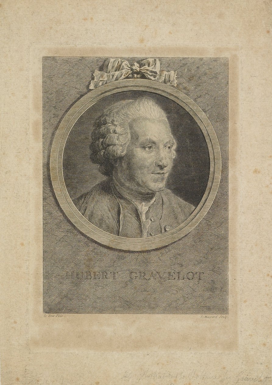 Hubert Gravelot, metszette Jean Massard az idősebb (1740-1822), 1770 körül. alkotó: Maurice Quentin de La Tour