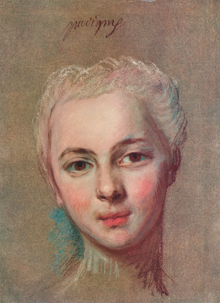 Mademoiselle Puvigny, 1749 alkotó: Maurice Quentin de La Tour
