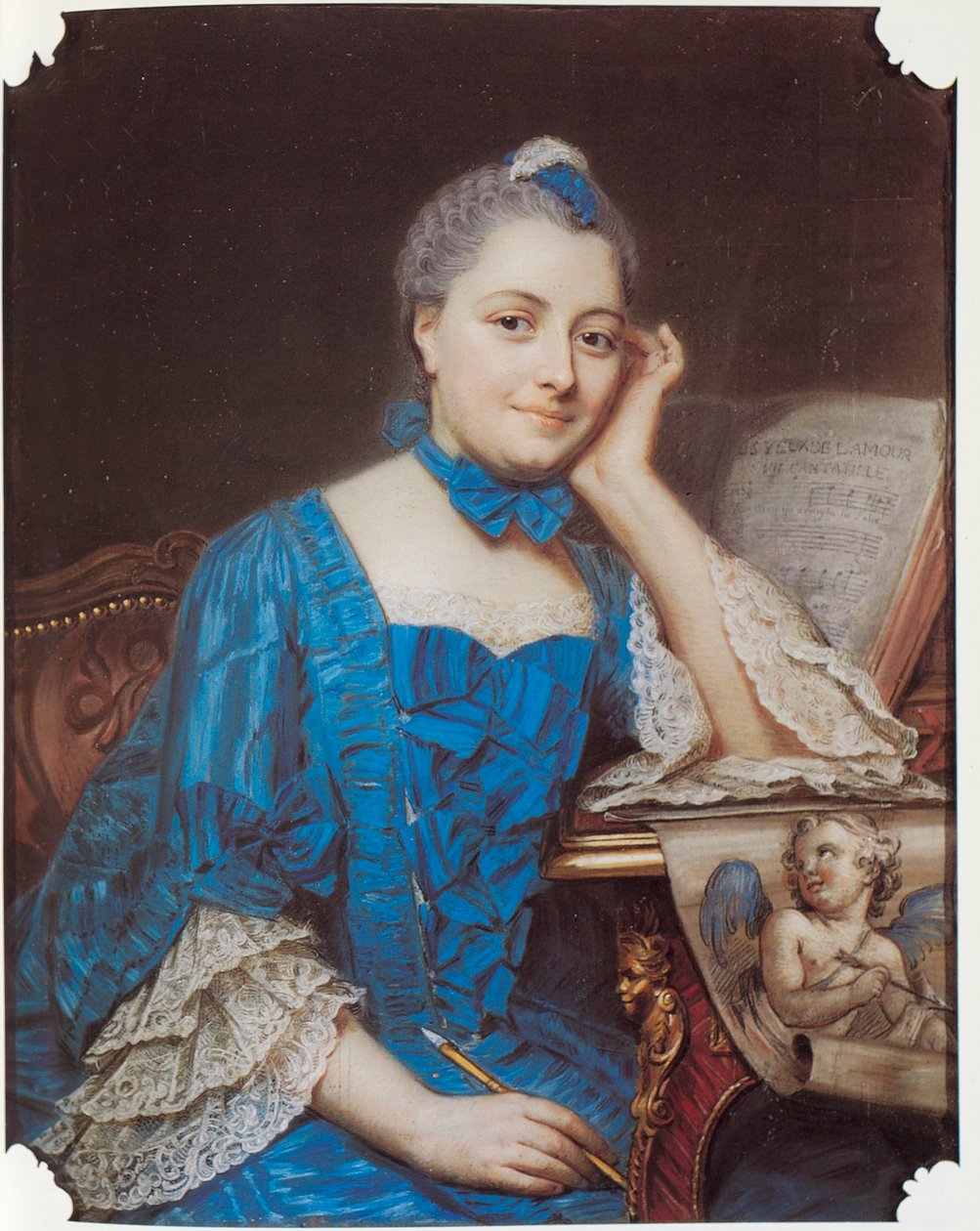 Marie Fel portréja, 1753 körül alkotó: Maurice Quentin de La Tour
