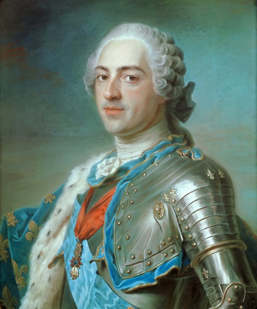 XV. Lajos francia király portréja 1710-1774, kb. 1748. alkotó: Maurice Quentin de La Tour