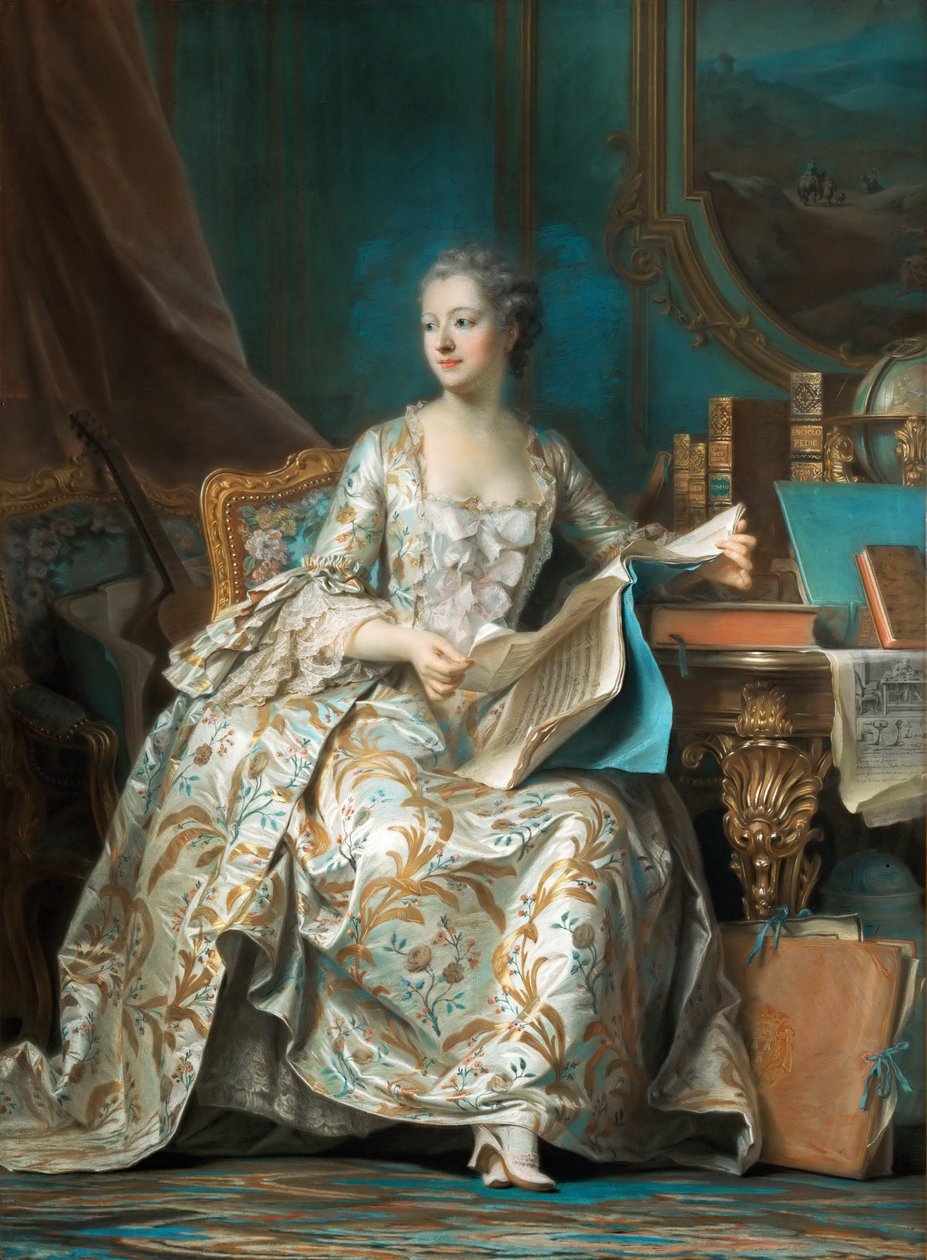 Pompadour márkiné portréja 1721-1764 alkotó: Maurice Quentin de La Tour