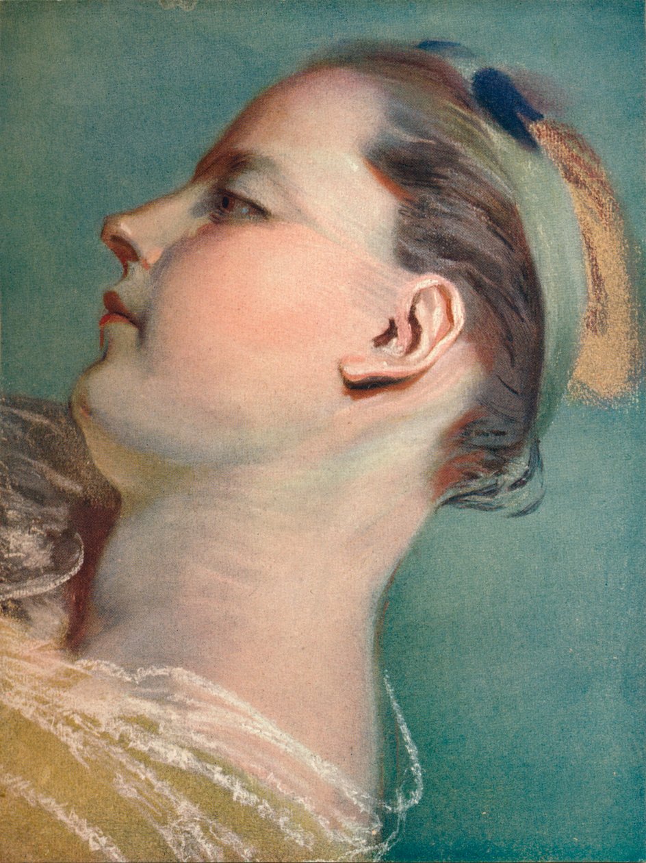 Döntött fej, c1752 alkotó: Maurice Quentin de La Tour