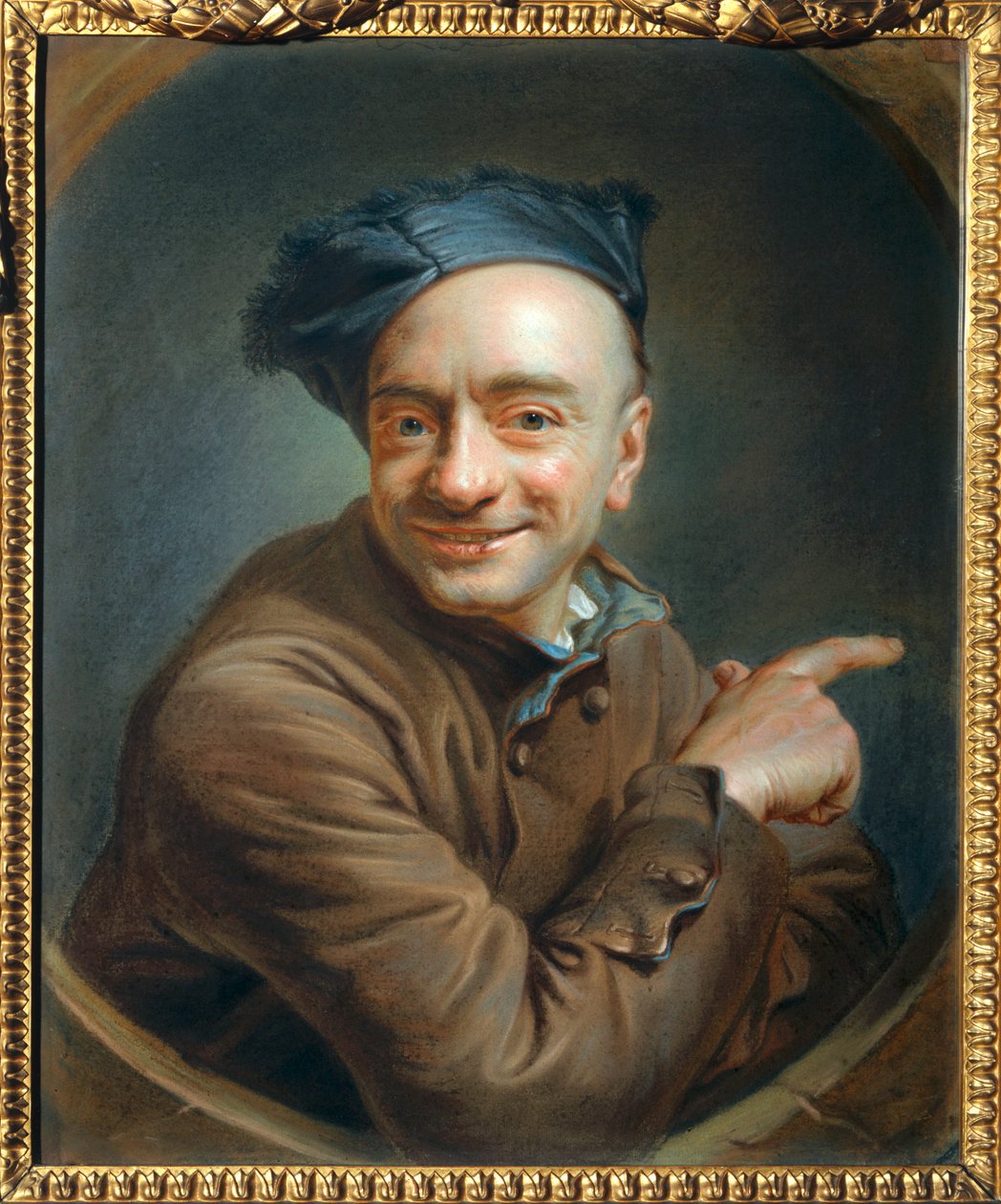Autoportrait en rieur - Önarckép nevetésben ... alkotó: Maurice Quentin de La Tour