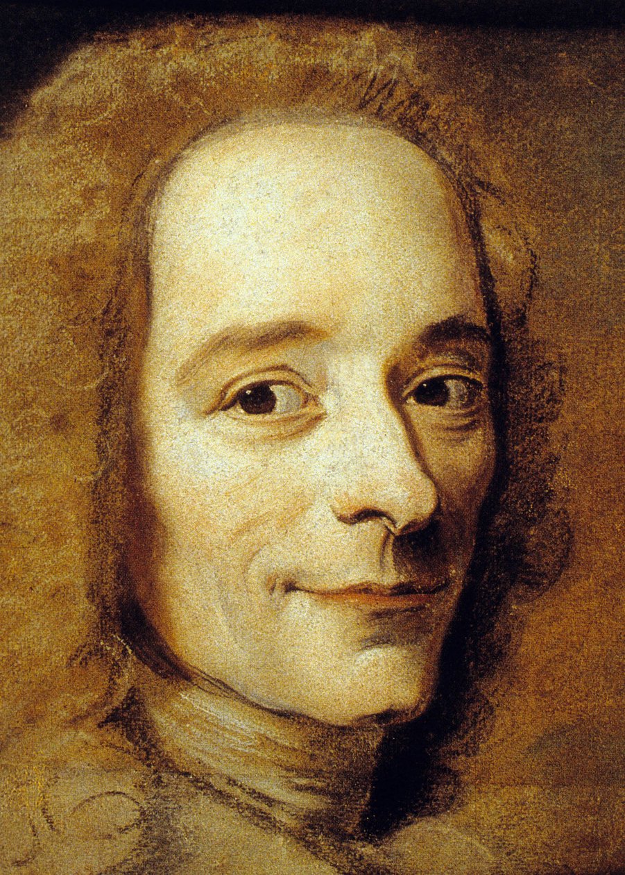Francois Marie Arouet, azaz Voltaire (pasztell, papíron) alkotó: Maurice Quentin de La Tour