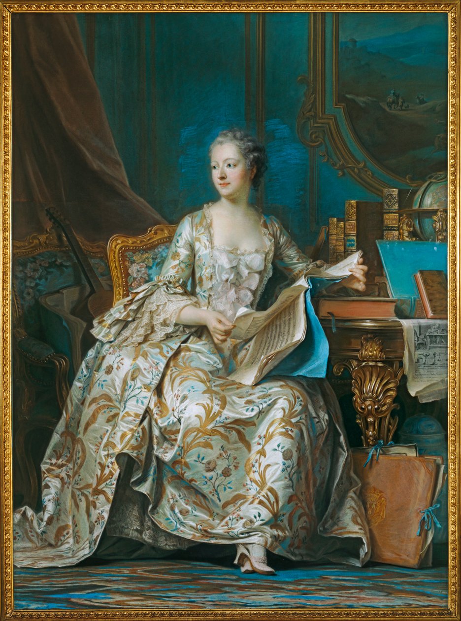 La marquise de Pompadour, XV. Lajos király befolyásos szeretője ... alkotó: Maurice Quentin de La Tour