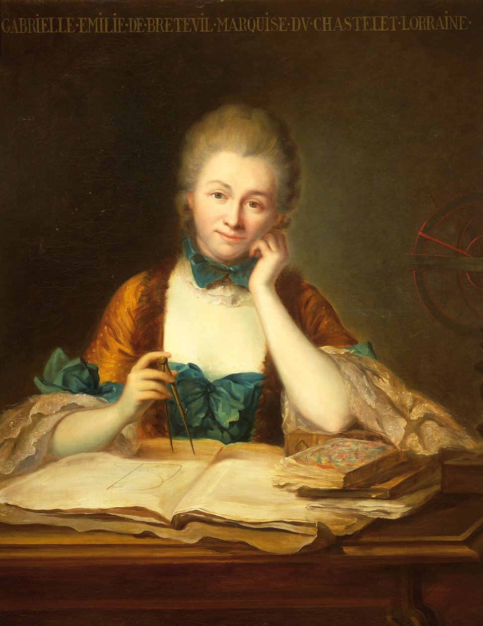 Gabrielle Emilie Le Tonnelier de Breteuil, de Chatelet márquise (Párizs) portréja alkotó: Maurice Quentin de La Tour