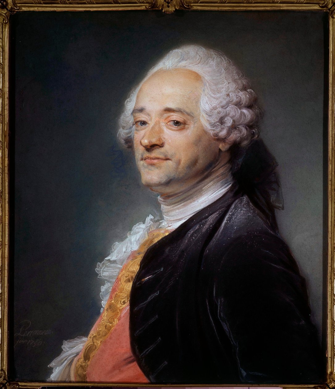 Maurice Quentin Delatour festő portréja mondta Quentin De La Tour vagy Quentin De Latour (1704-1788) Jean-Baptiste Perroneau pasztellfestménye (Jean Baptiste Perronneau) (1715-1783) 1750 Dim 0,56x0,48 m Saint Quentinyer múzeum - Portré a p alkotó: Maurice Quentin de La Tour