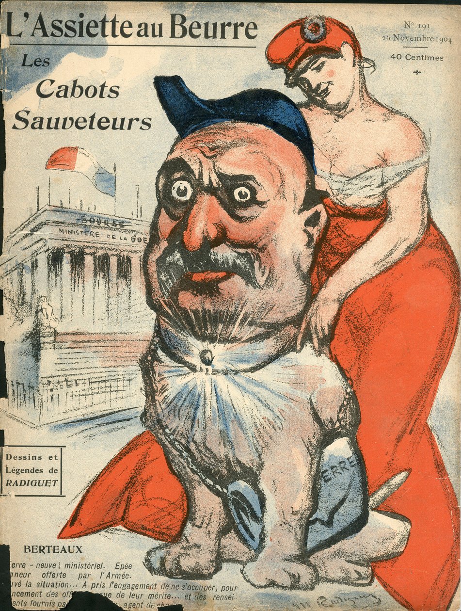 A „L’Assiette au Beurre”, Színes szatirikus borítója alkotó: Maurice Radiguet