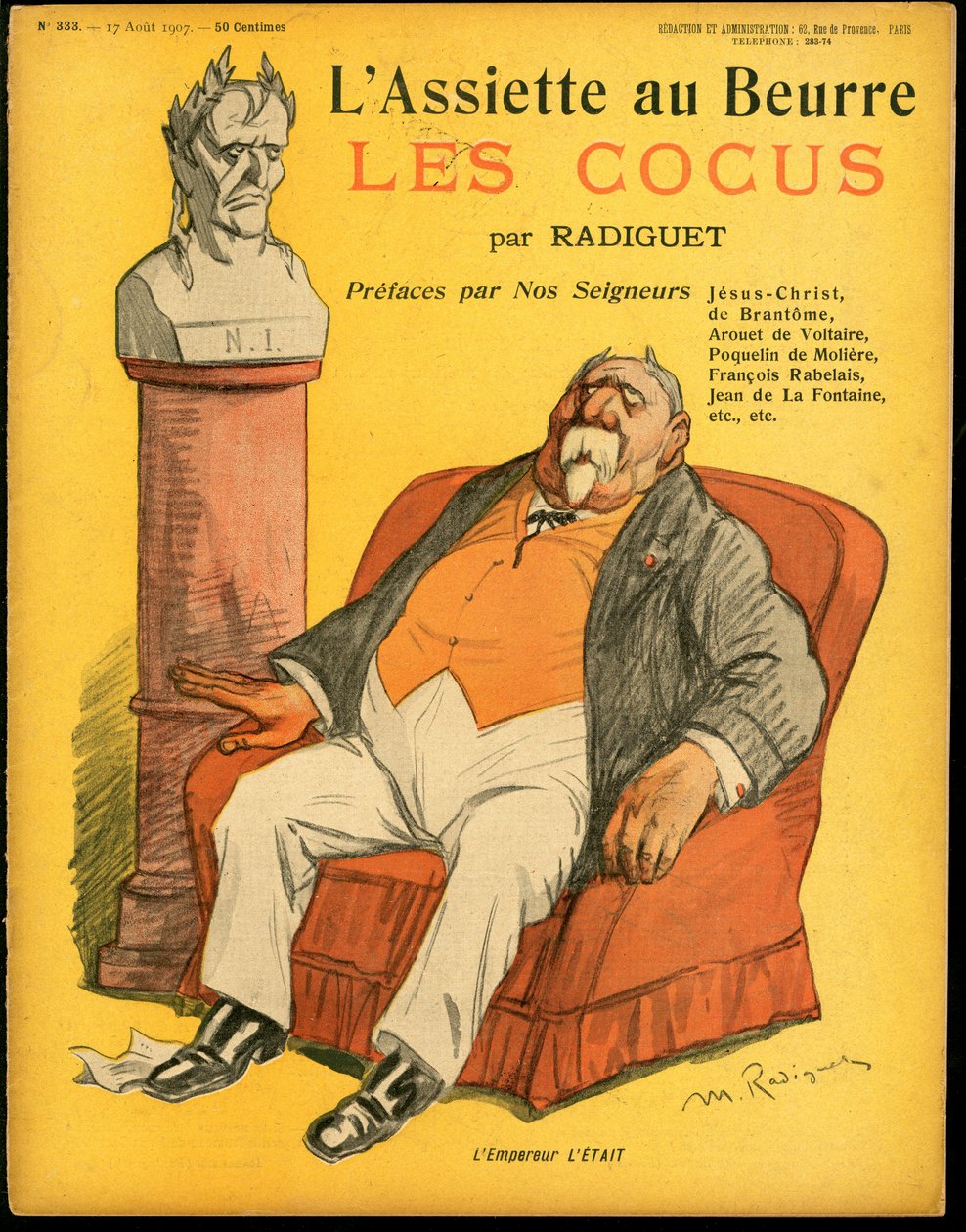 „L’Assiette au Beurre”, 333. szám, szatirikus színű borító alkotó: Maurice Radiguet