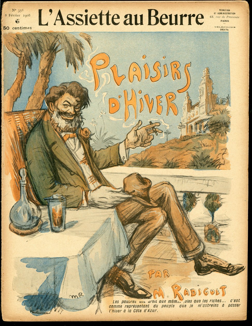 A „L’Assiette au Beurre”, 358. szám borítója, Színes szatirikus alkotó: Maurice Radiguet