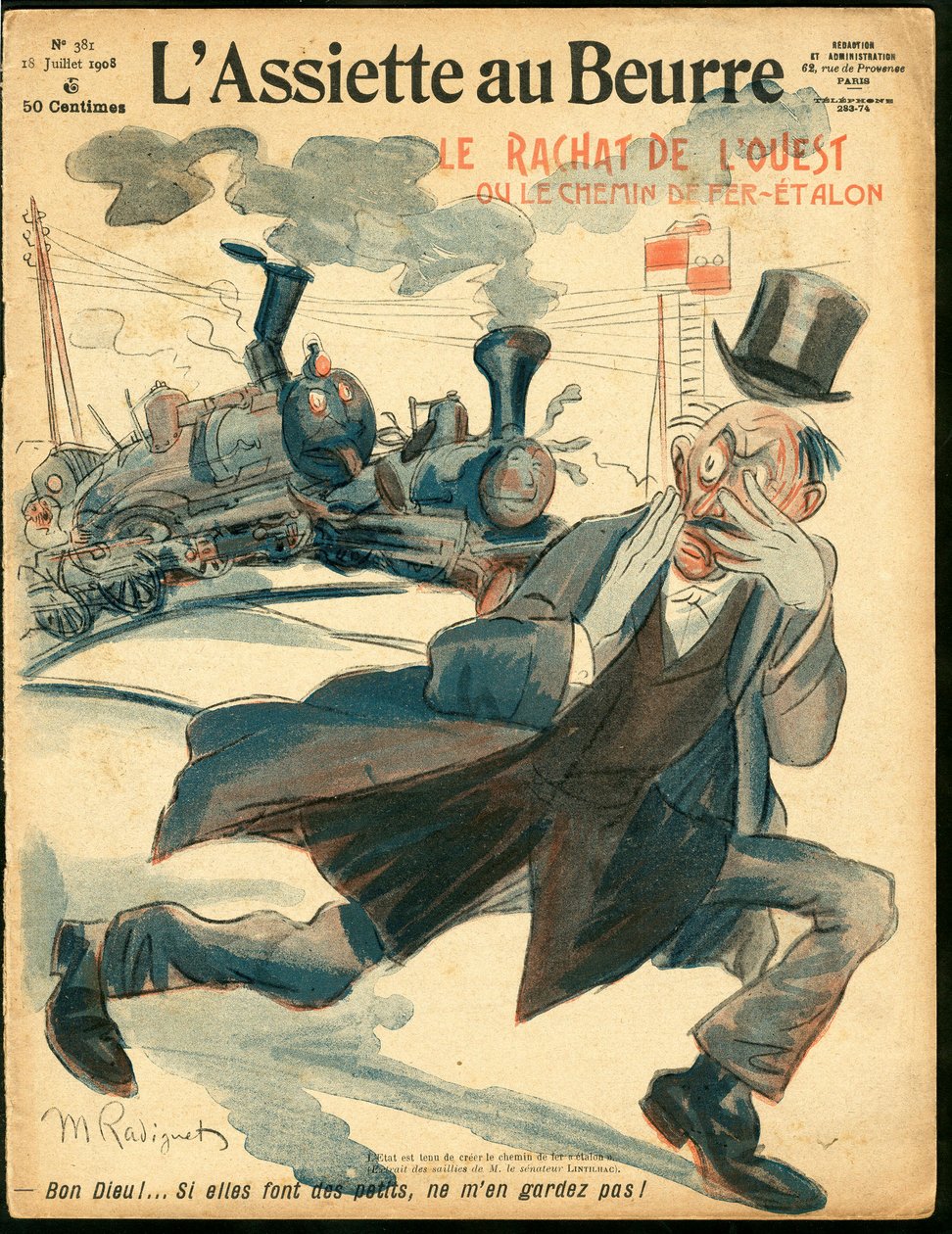 A „L’Assiette au Beurre”, 381. szám borítója, Színes szatirikus alkotó: Maurice Radiguet