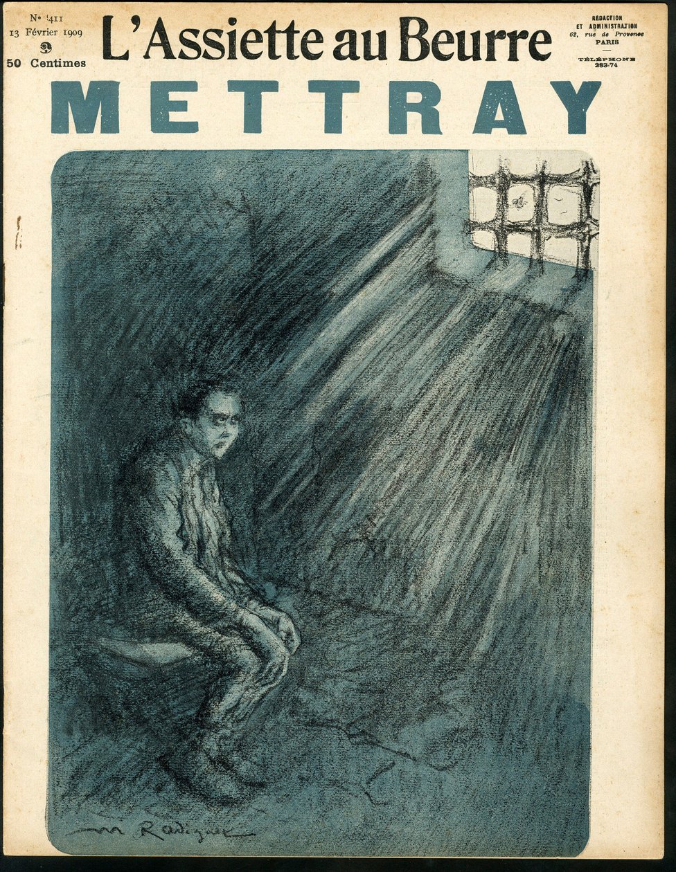 A „L’Assiette au Beurre”, 411. szám borítója, Színes szatirikus alkotó: Maurice Radiguet