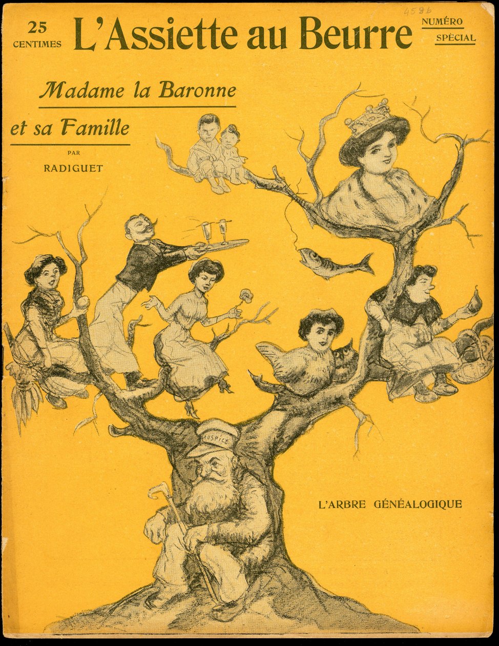 A „L’Assiette au Beurre”, 458. szám borítója, Színes szatirikus alkotó: Maurice Radiguet