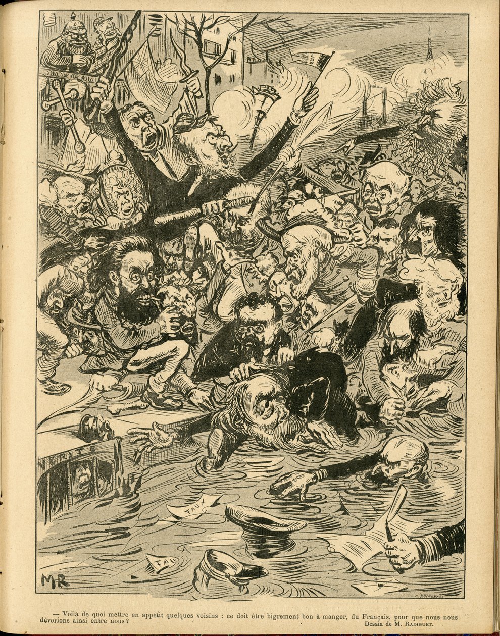 Maurice Radiguet (1866-1941) illusztrációja a Le Rire-ben alkotó: Maurice Radiguet