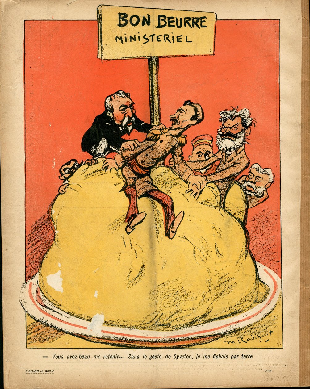 A vajtányér, 188-as, szatirikus színű alkotó: Maurice Radiguet