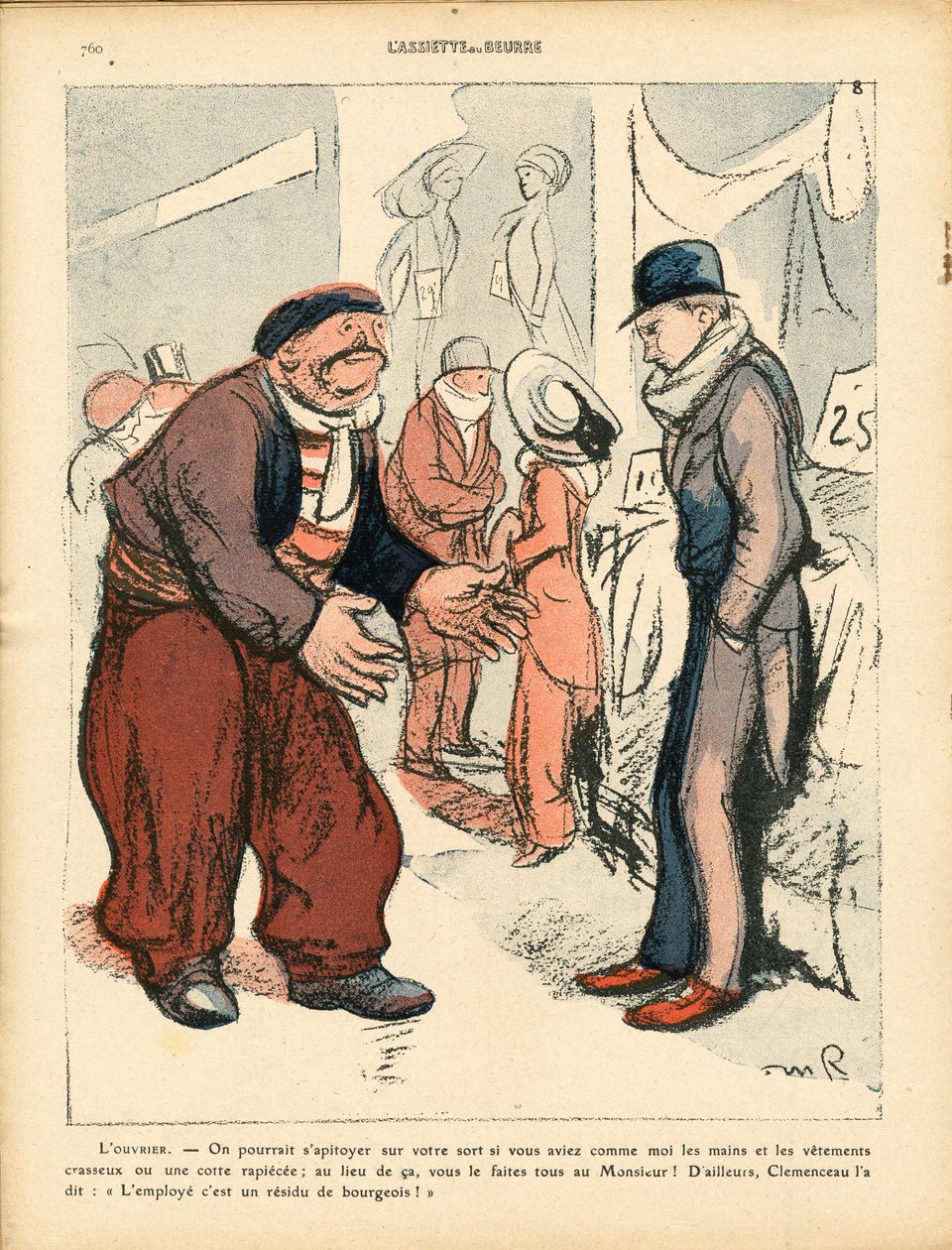 A vajtányér, 516. szám, szatirikus színben alkotó: Maurice Radiguet