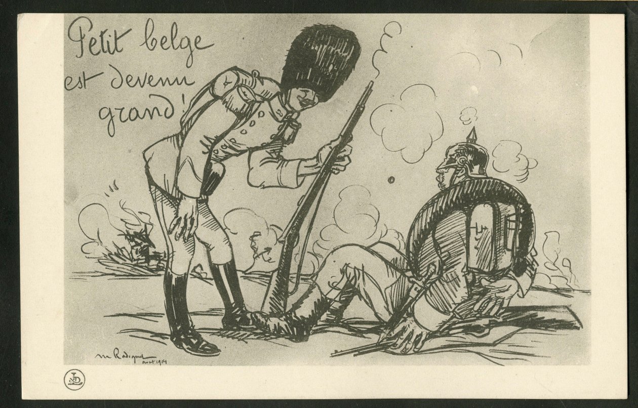 Képeslap, fekete-fehér szatirikus alkotó: Maurice Radiguet
