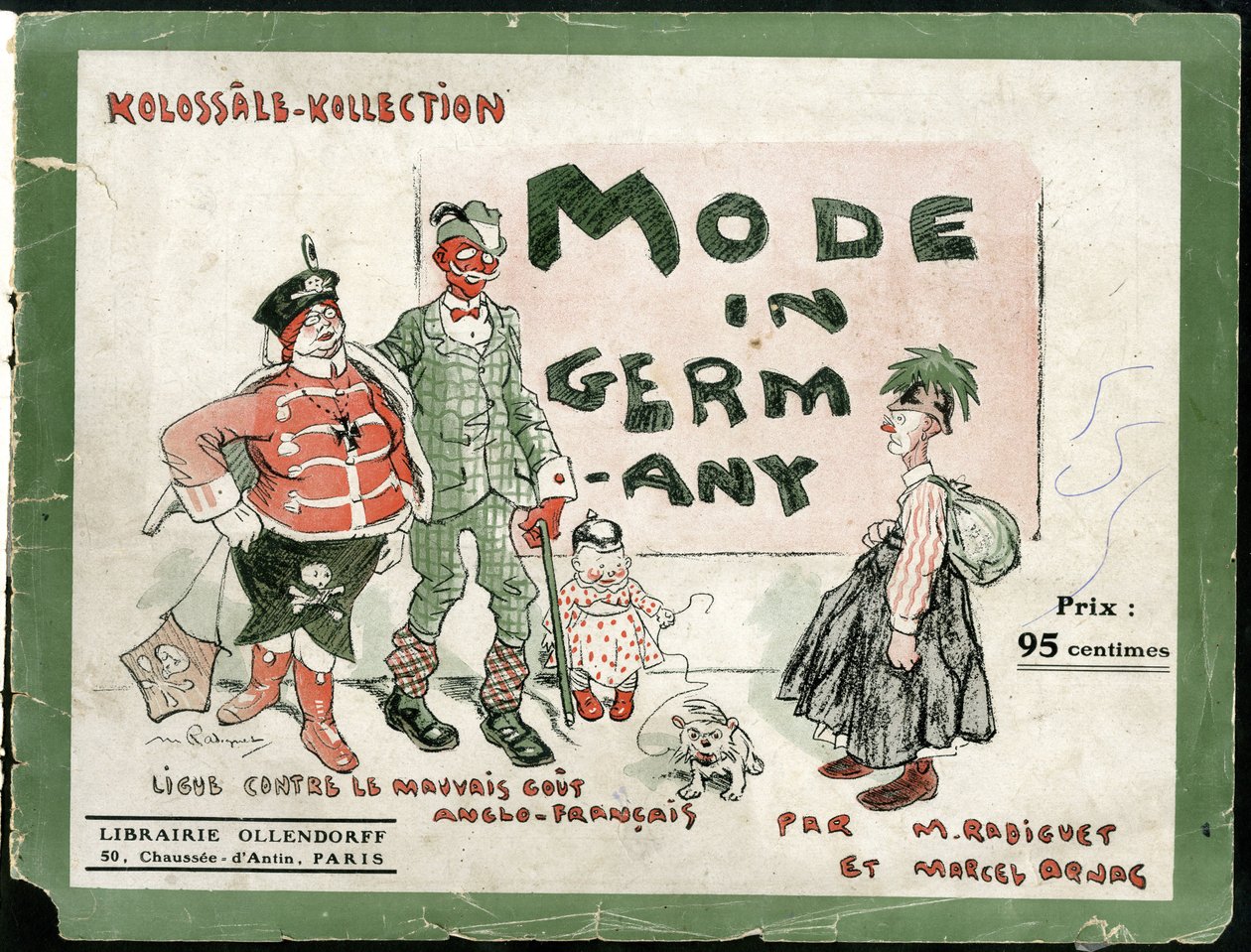 in Mode Németországban, kb. 1915 - 14-18-as háború, Németország Poroszország, divat, csúfság alkotó: Maurice Radiguet