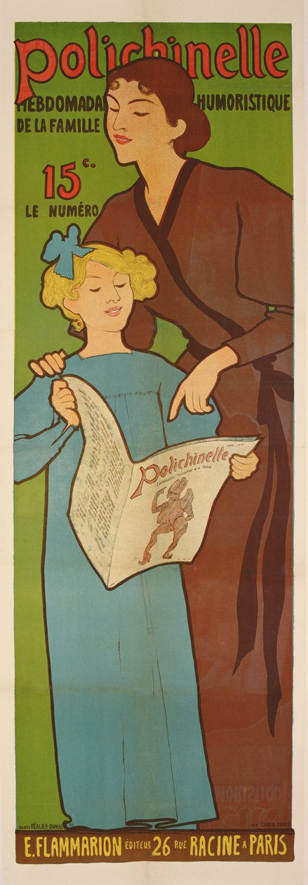 A Polichinelle című humoros hetilap plakátja, 1896 alkotó: Maurice Realier Dumas