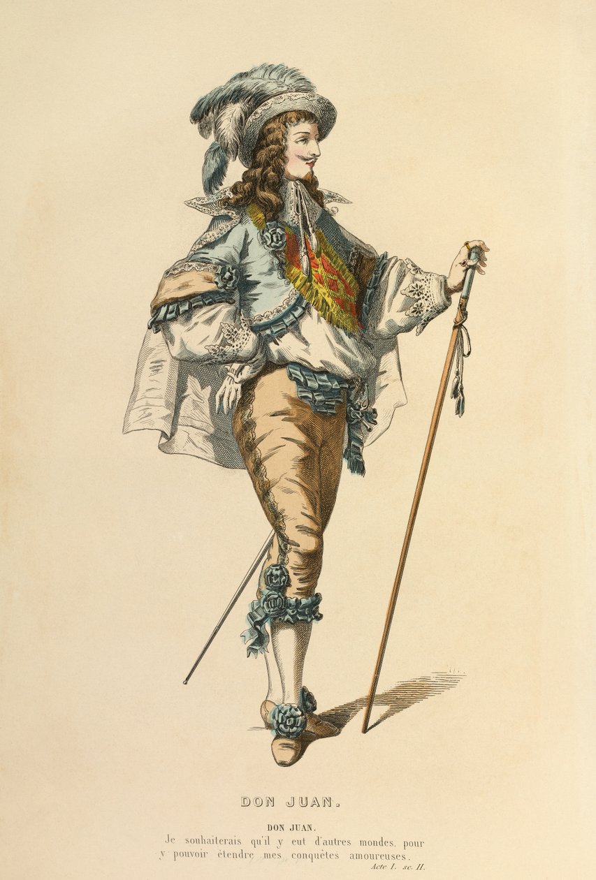 Jelmez Don Juan szerepéhez, 1868 körül (metszet) alkotó: Maurice Sand