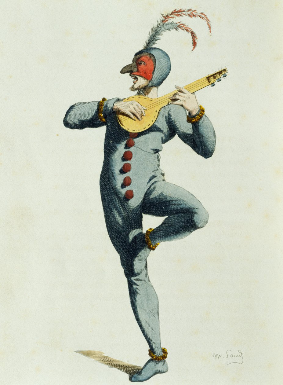 Coviello 1550-ben, Maurice Sand (1823-1889) alkotó: Maurice Sand