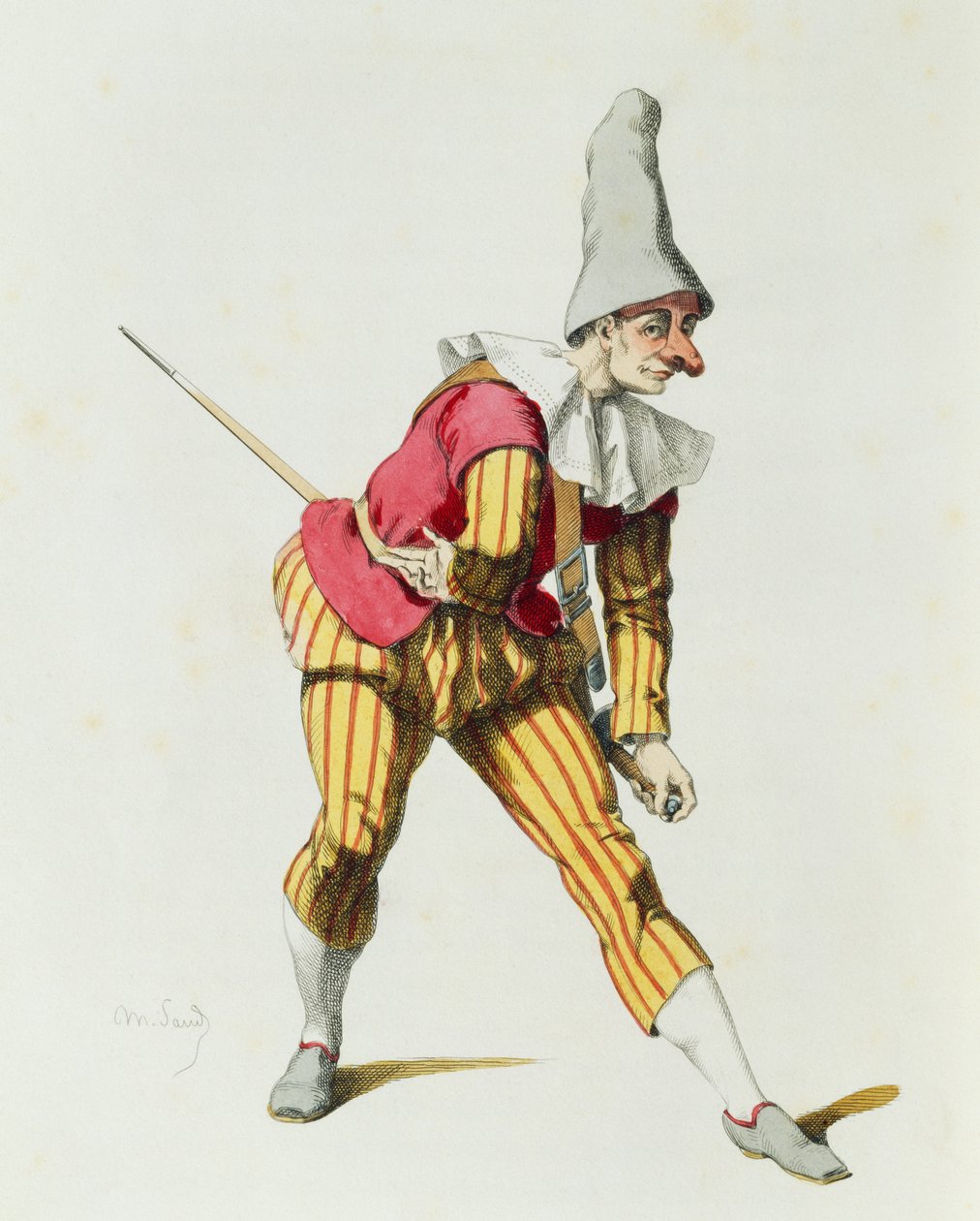 Giangurgolo 1625-ben, Maurice Sand (1823-1889) alkotó: Maurice Sand